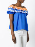 embroidered off-the-shoulder top