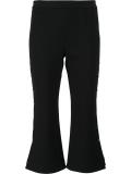 lace-up detailing flared trousers