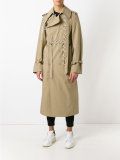 laced trench coat
