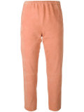 elasticated waistband cropped trousers
