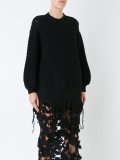 string detail chunky knit jumper
