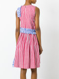 gingham ruffle detail dress 