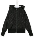 logo print hooded jacket