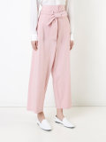 tied high waisted trousers 