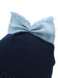 Denim Bow Detail套头帽
