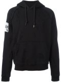 arm patch ripped hoodie