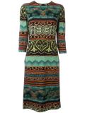 jacquard fitted dress