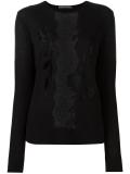 lace detailing knit blouse