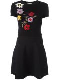 floral pattern knitted dress