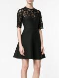 lace and crepe mini dress