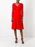 floral lace flared dress