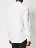 pierced collar bib shirt
