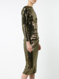 metallic fitted dress