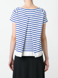 striped boat neck top