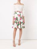 midi flared floral skirt