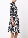 floral print belted dress