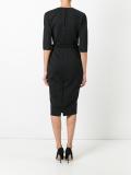 fitted V-neck dress