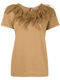 ruffled neck top