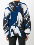 'Una' printed plissé top