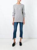 raw hem cropped jeans