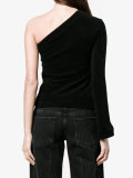 one sleeve velvet top