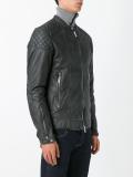 zipped leather jacket
