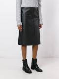 leather midi skirt