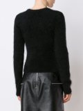 strict embroidered shrunken jumper