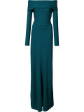 bardot long sleeve gown 