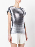 semi-sheer striped T-shirt
