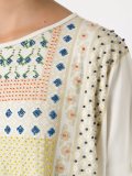 print embroidered blouse