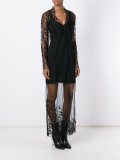 sheer lace overlay dress