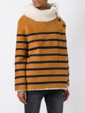 striped shearling jacket