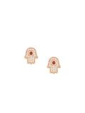 'Mini Hamsa Biography' stud earrings