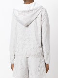 cut-out detail hooded jacket