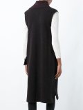 sleeveless double breasted coat