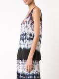 tie dye check tank top