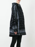 aloha scarf print military jacket