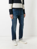 folded hem tapered jeans