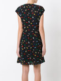 printed v-neck dress
