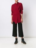 checked wrap-style shirt 