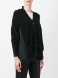 poplin insert cardigan