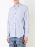 back print button-down shirt