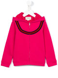 contrast stripe hoodie