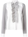 striped draped shirt
