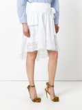lace trim asymmetric skirt