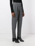 houndstooth pleated trousers