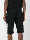 goth tattoo print track shorts