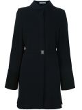 'French Cuff' belted coat dress