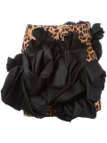 leopard print ruffle skirt